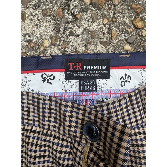 NWT TR Premium Mens pants 30 Plaid Tailored recreation Slacks - Picture 3 of 7